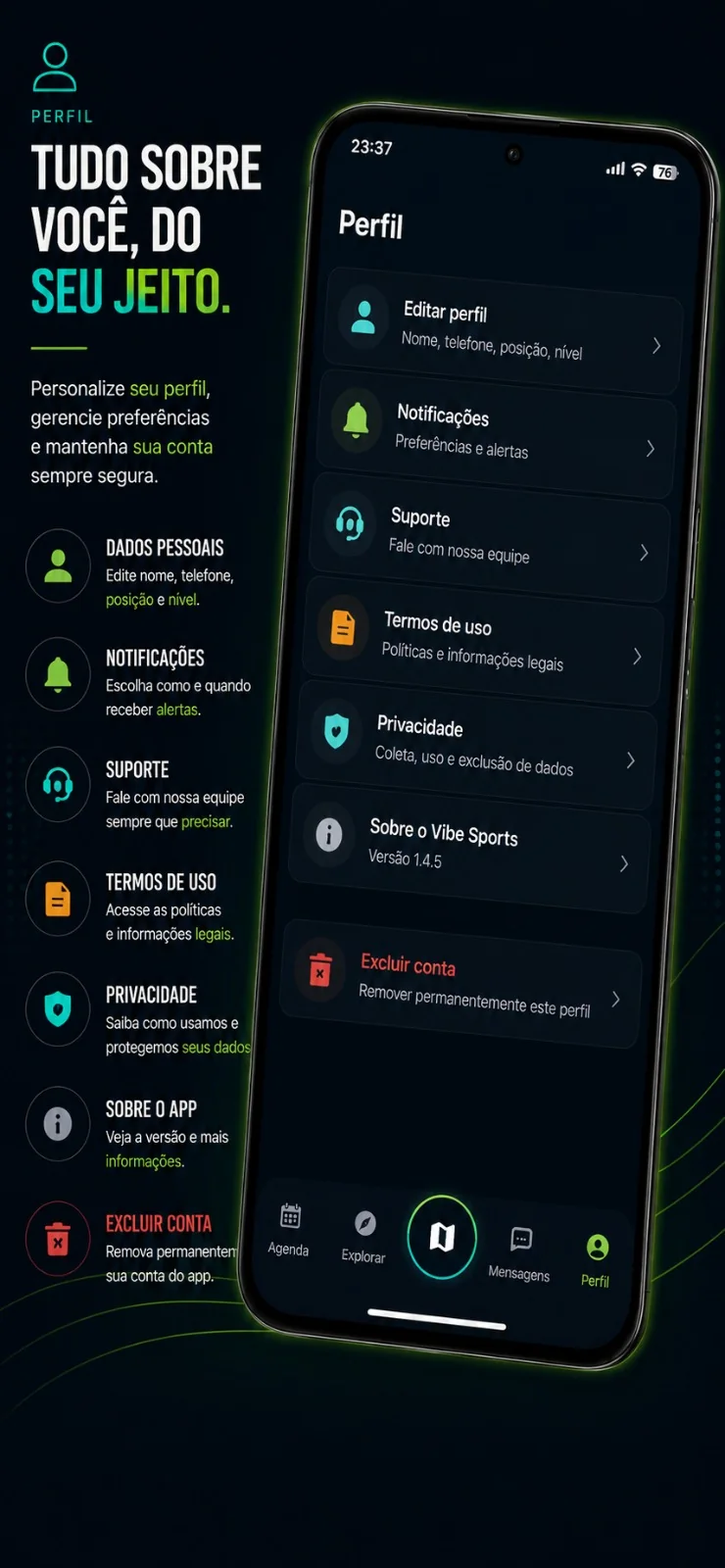 Perfil do Vibe Sports